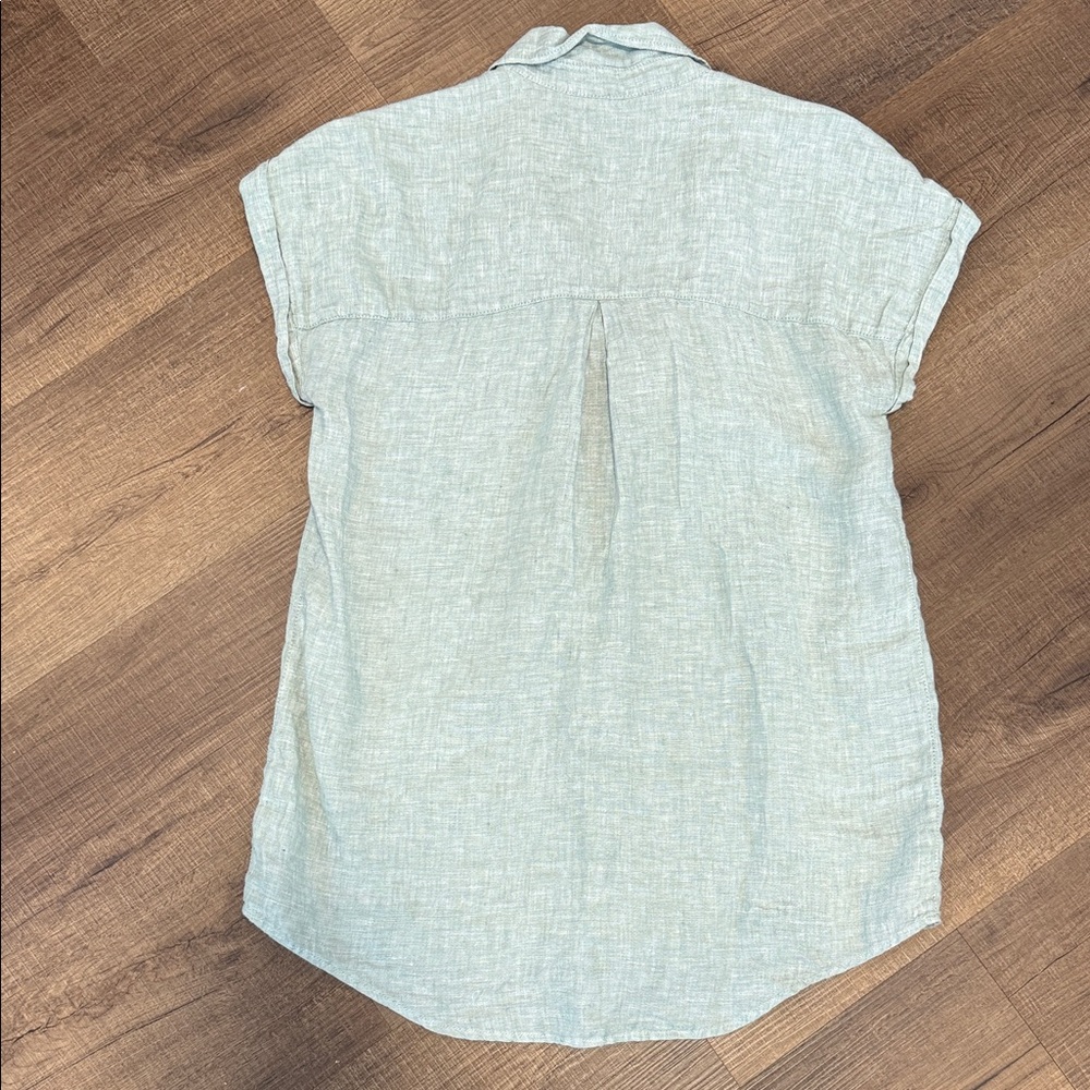 Rachel Zoe 100% linen Button Down blouse - Picture 7 of 9
